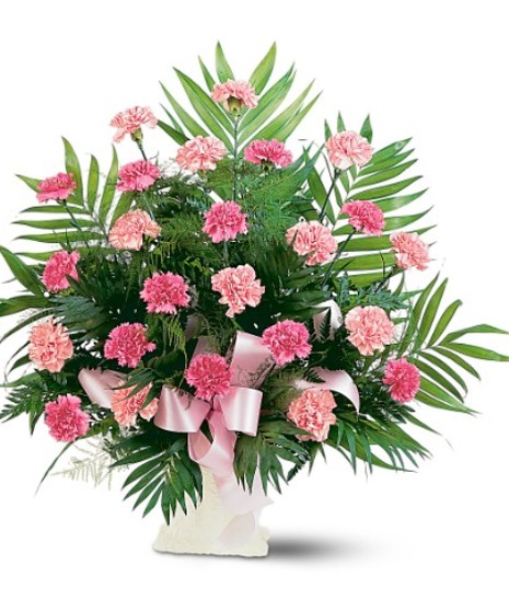 Pink Carnation Basket